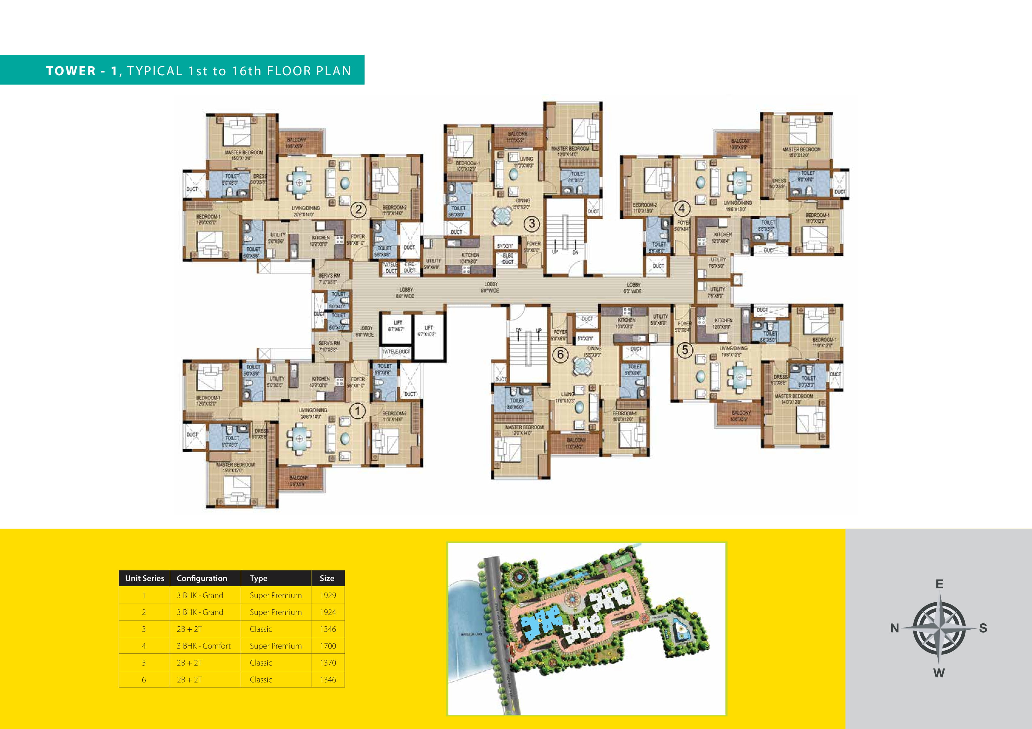 Floor Plan Purva Skydale